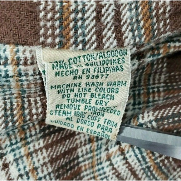 Authentic St Johns Bay Extra Large Brown Plaid Interior Button Up Jacket - Picture 11 of 12